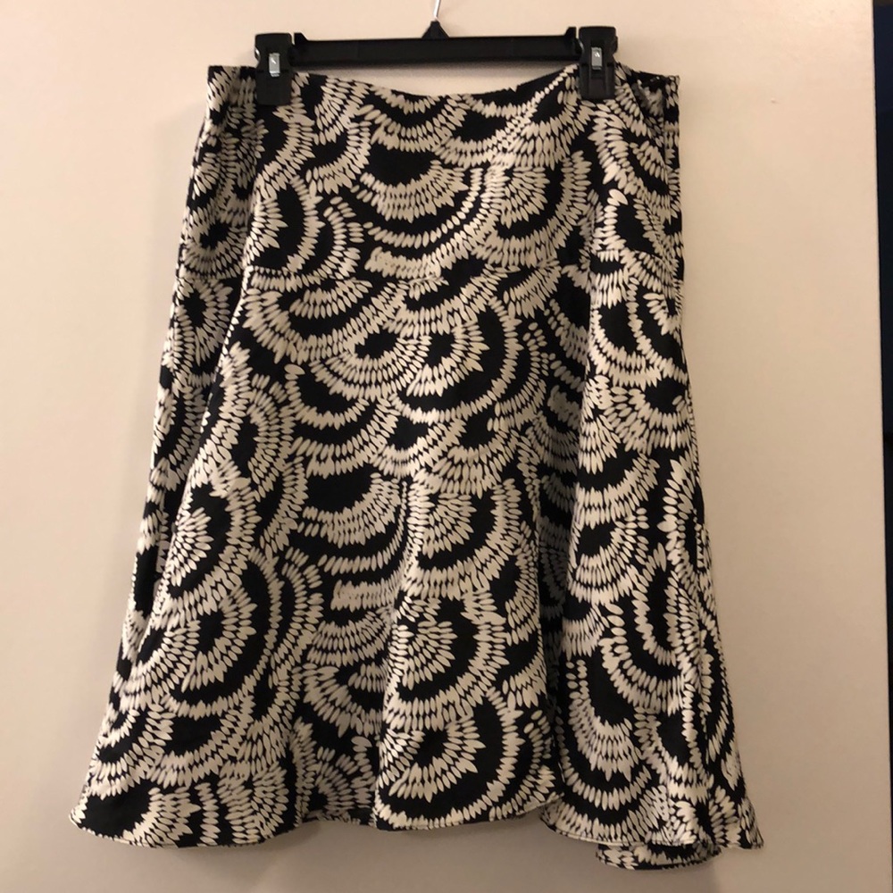The Limited black and white knee length skirt.
